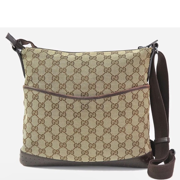 Authenticated Gucci Sherry Messenger Crossbody Shoulder Bag Tote Purse - Picture 3 of 15